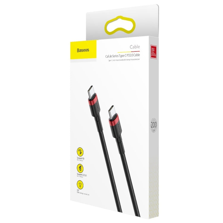 Baseus CATKLF-H91 Cafule Series USB-C / Type-C PD 2.0 60W Flash Charge Cable, Cable Length: 2m