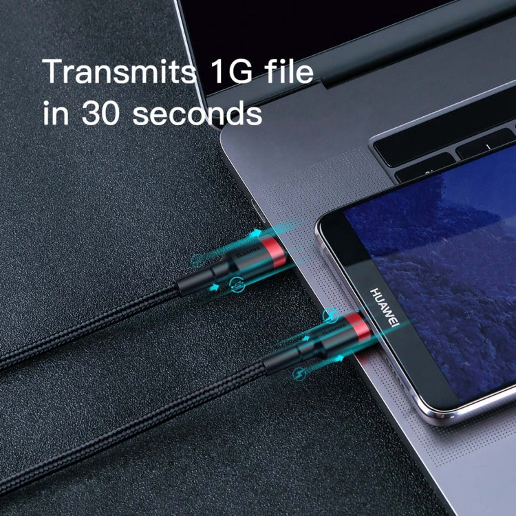 Baseus CATKLF-H91 Cafule Series USB-C / Type-C PD 2.0 60W Flash Charge Cable, Cable Length: 2m
