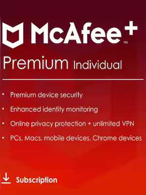 McAfee+ | Premium (PC, Android, IOS) (Individual, 1 Year) - McAfee Key - GLOBAL