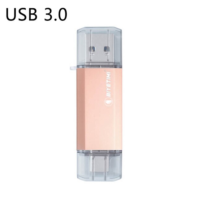 Biyetimi Type-c for phone and computer 3.0 usb flash drive 32GB 64GB 128GB 256GB real capacity flash drive pendrive