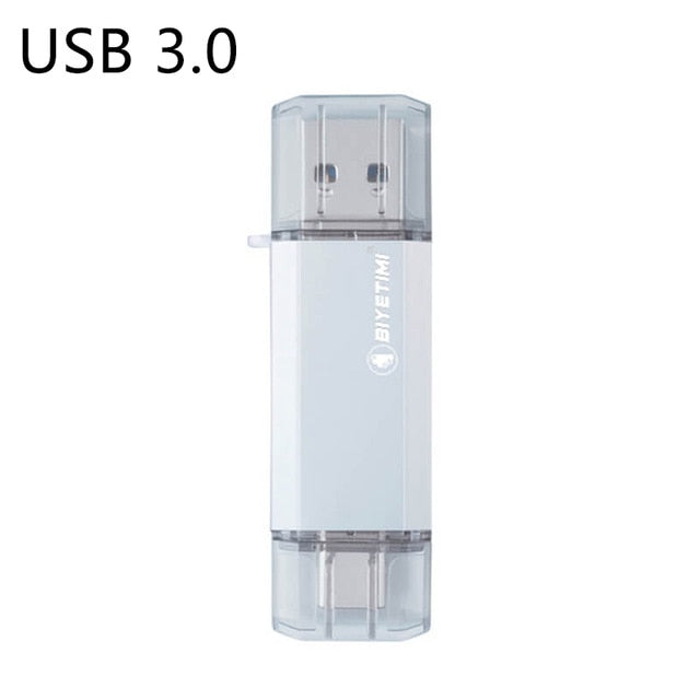 Biyetimi Type-c for phone and computer 3.0 usb flash drive 32GB 64GB 128GB 256GB real capacity flash drive pendrive