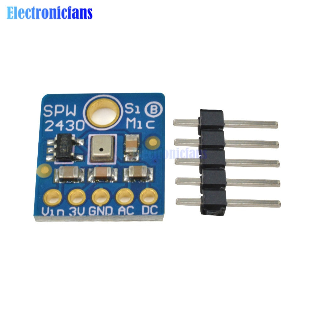 SPW2430 MEMS Microphone Sound Detection Sensor Module Mono MEMS Microphone Detect for Voice Converters Audio Recording
