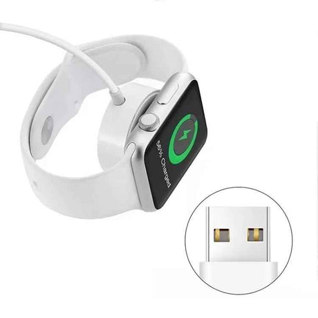 For Apple Watch Series xDfind Magnetic Fast Charger Charging Cable, USB-A Port, Length: 1m(White)