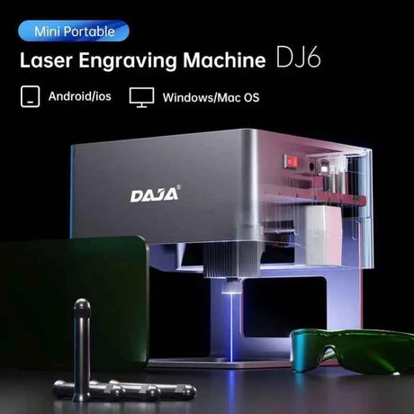 Daja Mini Dj6 Laser Marking Machines Laser Printer Laser Engraver for Photo on Diy Wood Plastic Bamboo Leather