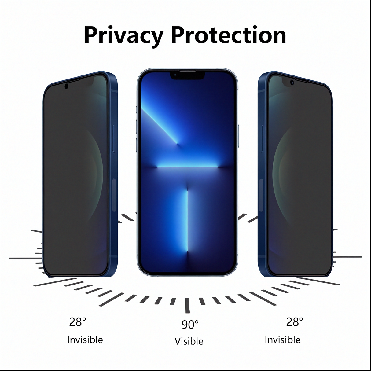 For iPhone 13 / 13 Pro 5pcs ENKAY Hat-Prince Full Coverage 28 Degree Privacy Screen Protector Anti-spy Tempered Glass Film