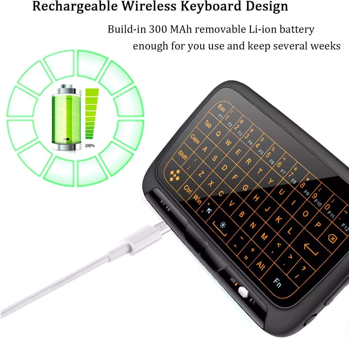 Air fly mouse H8 wireless keyboard 2.4Ghz Touchpad