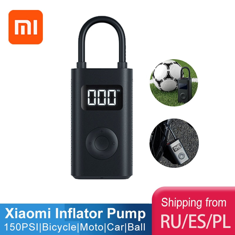 Original xiaomi Mijia Inflator Portable Smart Digital Tire Pressure Sensor Electric Pump for Motorcycle Motorcycle Car Soccer