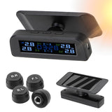 LEEPEE Car Tire Pressure Sensor Temperature Warning Fuel Save Car Tyre Pressure Monitor System With 4 External TPMS Sensor Solar