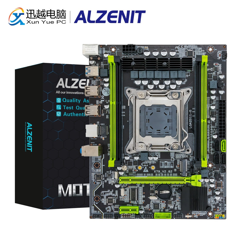 ALZENIT X79M-CE5 Motherboard  Intel C602 X79 LGA 2011 Xeon E5 ECC REG DDR3 128GB M.2 NVME NGFF SATA3.0 USB3.0 Server Mainboard